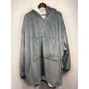 Unisex The Comfy One Size Fleece Lined Gray Wearable Blanket Hoodie